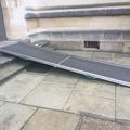 all souls college  accessible entrance to hall building  temporary ramp to door one (1)