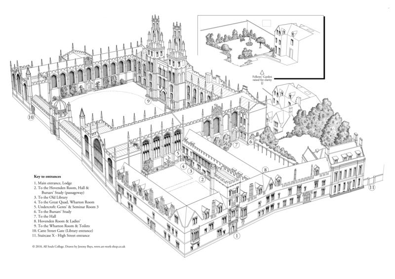 All Souls – Main College Map (3D) All Souls – Main College Map (3D)