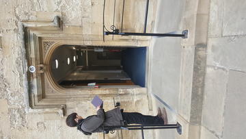 christ church  porter's lodge  wheelchair accessible entrance to lodge, raised doorframe  1:2