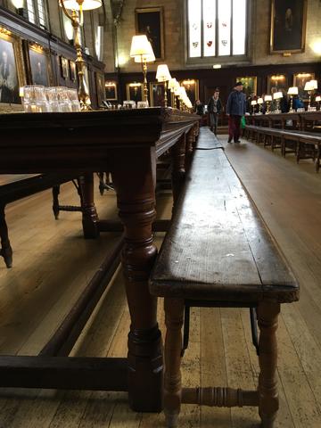balliol college  dining hall  table height