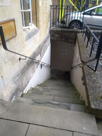 exeter college  stairs to crowther hunt basement